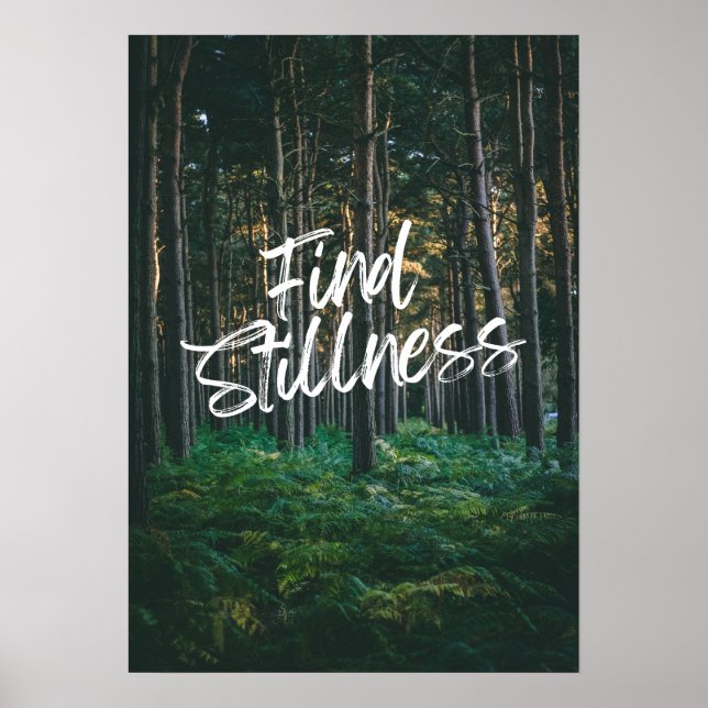 Poster Find stillness. Inspiration  (Frente)