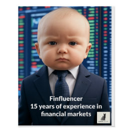Póster Finfluencer Baby - 15 anos de sabedoria financeira