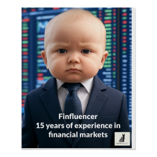 Póster Finfluencer Baby - 15 anos de sabedoria financeira