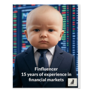 Póster Finfluencer Baby - 15 anos de sabedoria financeira