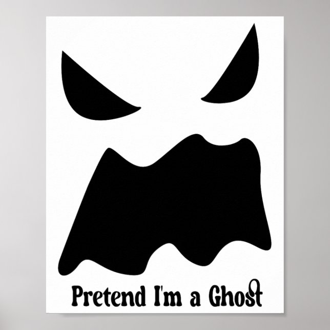 Poster Fingir que sou um fantasma, cara fantasma do Hallo (Frente)