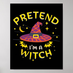 Poster Fingir que sou um fantasma de bruxaria no Hallowee