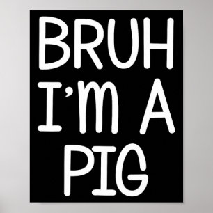 Poster Fingir que sou um Pig Engraçado, Preguiçoso Par de