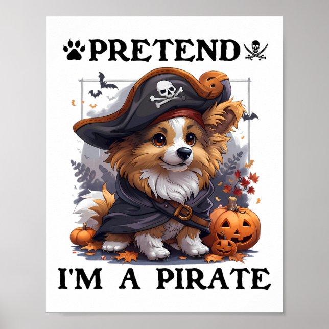 Poster Fingir que sou um pirata pastor de Shetland Hallow (Frente)