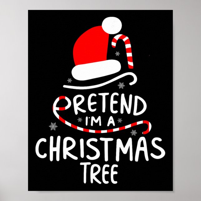 Poster Fingir que Sou Uma Árvore de Natal Fantasia Fácil  (Frente)