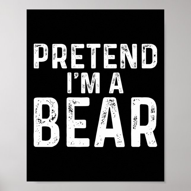 Poster Fingir que sou uma fantasia de Halloween do Urso (Frente)