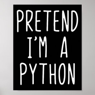 Poster Fingir que sou uma fantasia de Python Halloween En