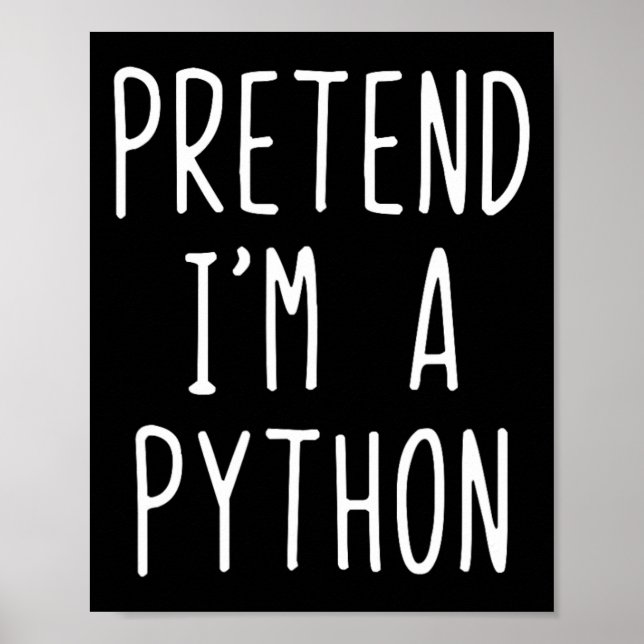Poster Fingir que sou uma fantasia de Python Halloween En (Frente)