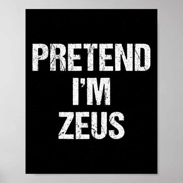 Poster Fingir que sou Zeus Costume Grego Festa de Dia das (Frente)