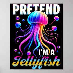 Poster Fingir um figurino de tentáculos com tema de ocean