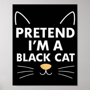 Poster Fingir Um Gato Preto Roupa Fácil e Divertida para