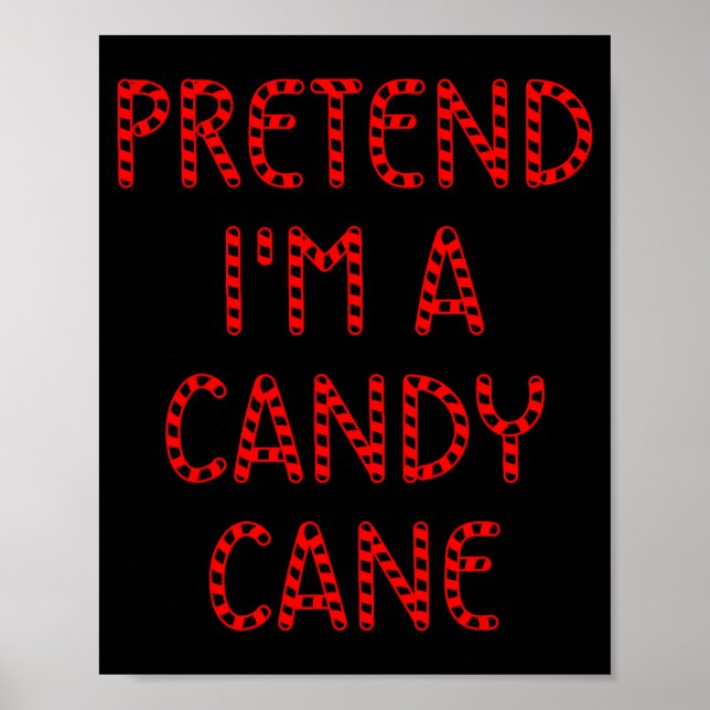 Poster Finja que sou um doce de Natal divertido (Frente)