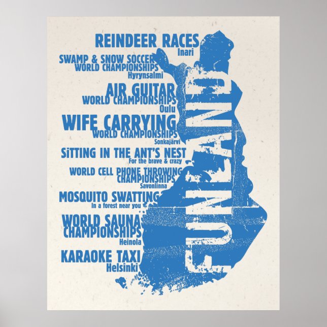 Póster Finlândia Funland List 2 Colossal Poster/Impressão (Frente)