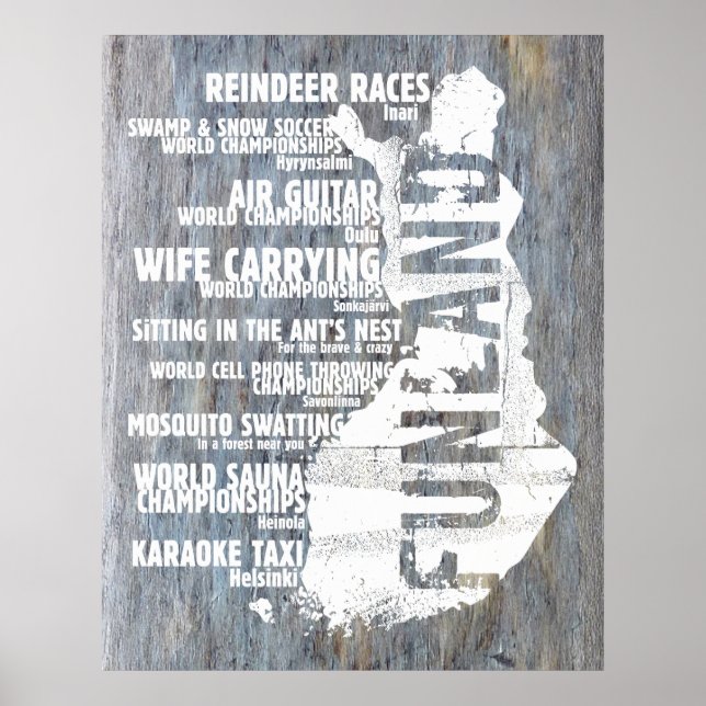 Póster Finlândia Funland List 4 Colossal Poster/Impressão (Frente)