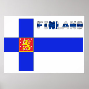 Póster Finnish flag