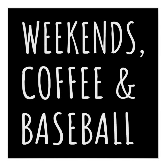 Póster Fins de Semana, Café E Beisebol I (Frente)