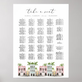 Poster FIONA Charleston SC Gráfico de Sentos em Linha do