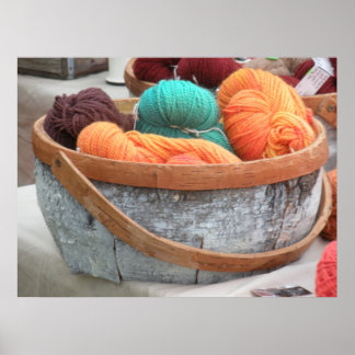 Poster Fios na cesta de latido de pássaros