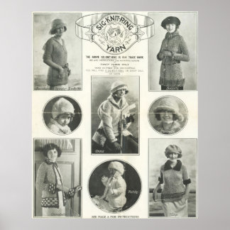 Póster Fios Sig-Knit-Ring 1923