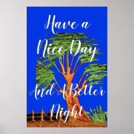 Poster Fique abençoado Tenha um belo dia e uma noite melh