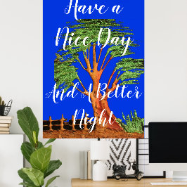 Poster Fique abençoado Tenha um belo dia e uma noite melh