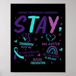 Poster Fique Amanhã Precisa De Você Para Evitar Suicídio
