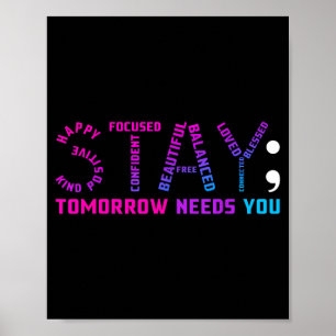 Poster Fique amanhã precisa de você semana de conscientiz