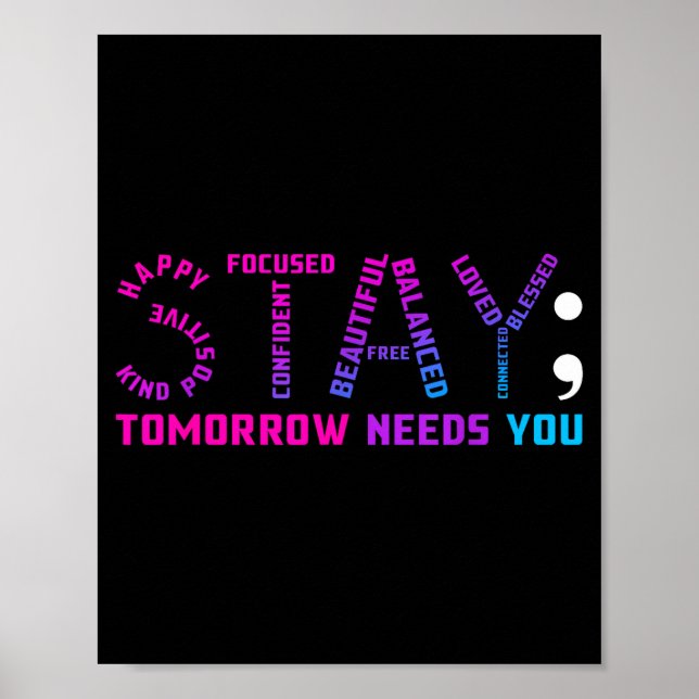 Poster Fique amanhã precisa de você semana de conscientiz (Frente)