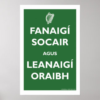 Póster Fique calma e Carregar ligado!