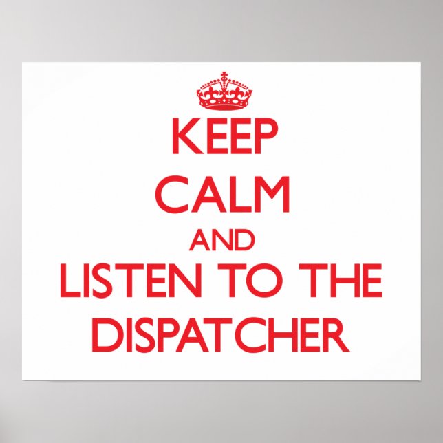 Póster Fique calma e ouça o expedidor (Frente)