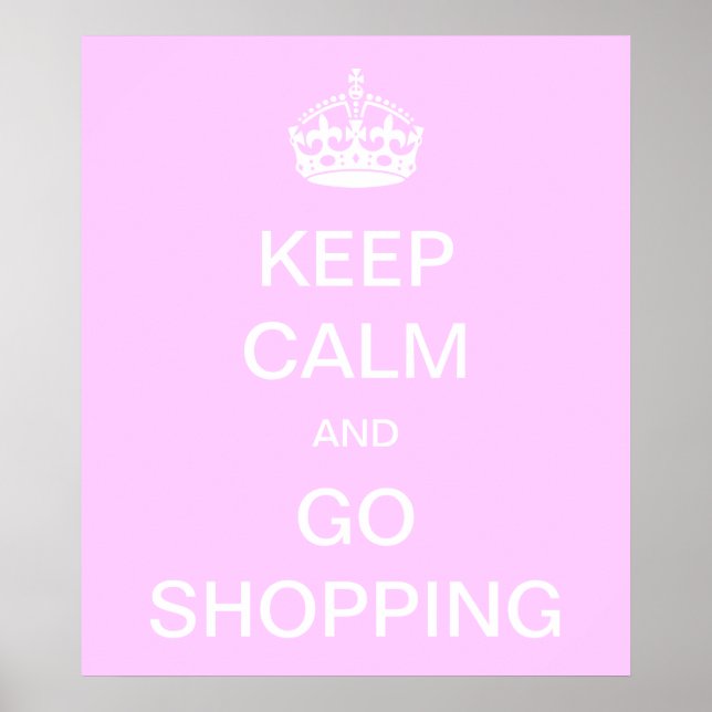 Póster Fique calma e vá Comprar (Frente)