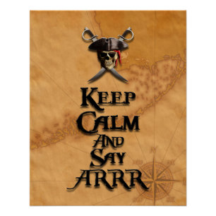 Póster Fique Calmo E Diga ARRR