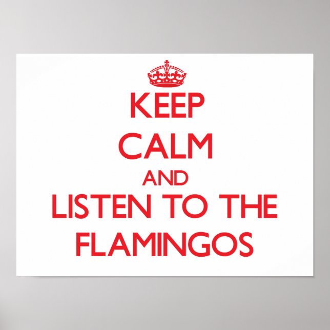 Póster Fique calmo e escute os Flamingos (Frente)