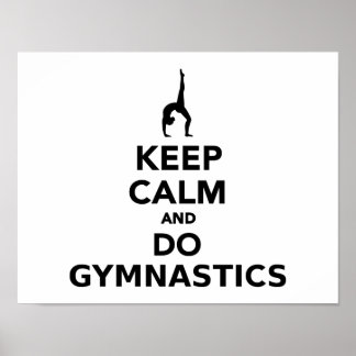 Poster Fique calmo e faça ginástica