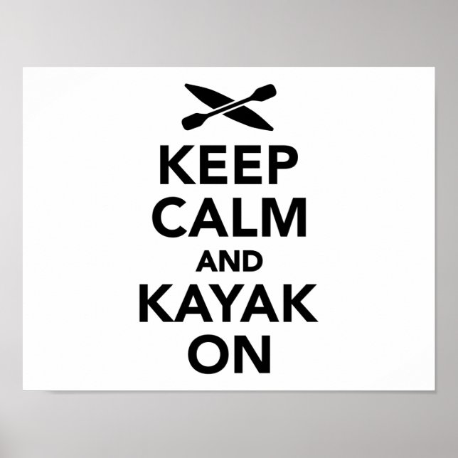 Póster Fique calmo e Kayak ligado (Frente)