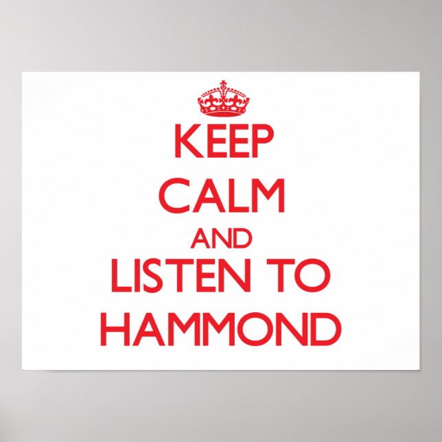 Poster Fique calmo e ouça Hammond (Frente)