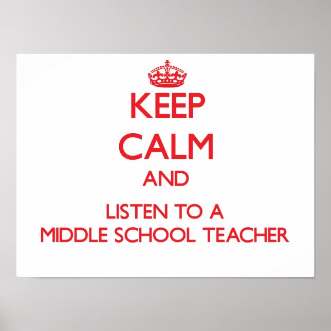 Póster Fique calmo e ouça um professor do ensino médio (Frente)