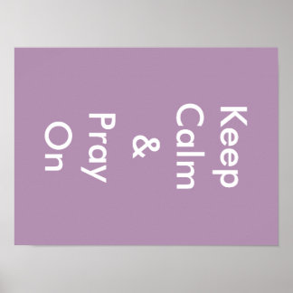 Poster Fique calmo e reze