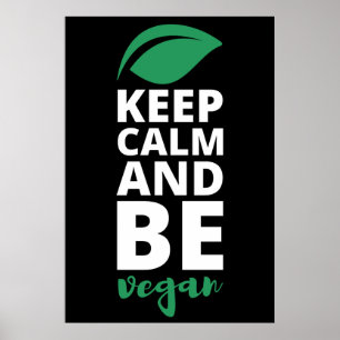 Poster Fique Calmo E Seja Vegan