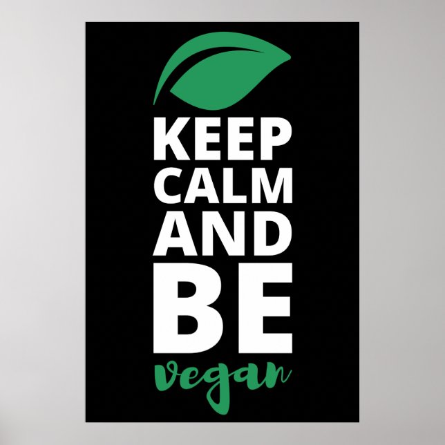 Poster Fique Calmo E Seja Vegan (Frente)