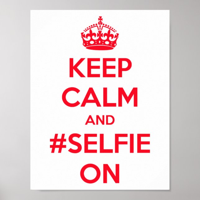Poster Fique calmo e #selfie ligado (Frente)