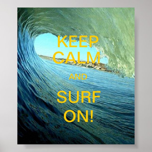 Poster Fique Calmo E Surf! (Frente)