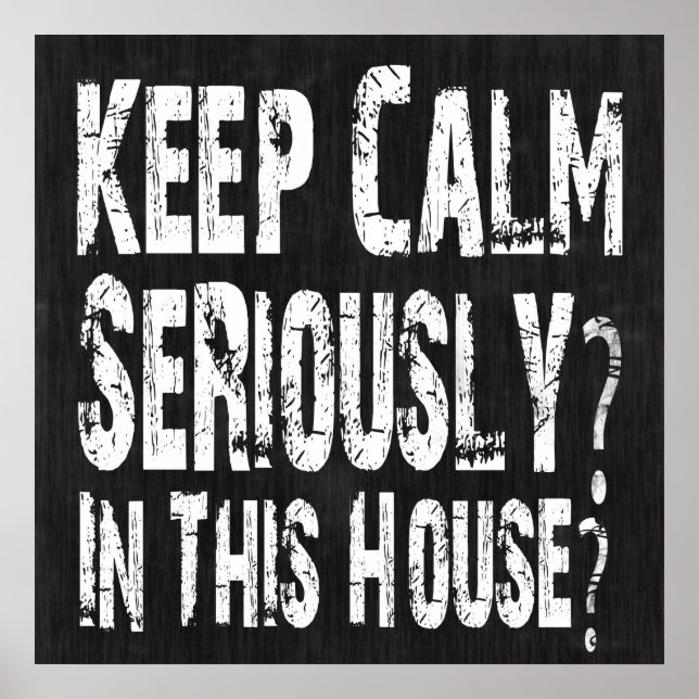 Poster Fique Calmo, Sério? Pôster (Frente)