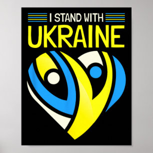 Poster Fique Com A Bandeira Da Ucrânia Anti-Putin Diga Nã