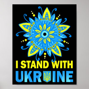Poster Fique Com A Bandeira Da Ucrânia Anti-Putin Não À G
