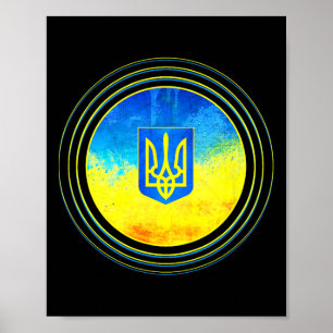 Poster Fique Com a Bandeira da Ucrânia Anti-putin Ucrânia