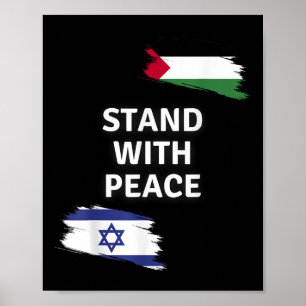 Poster Fique Com A Paz. Camisa Palestina de Israel. Diga
