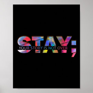 Poster Fique Com A Sua História De Suicídio Saúde Mental