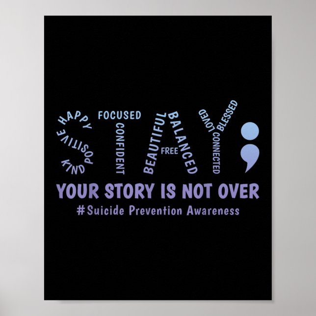 Poster Fique Com A Sua História Não É Sobre Suicídio Ment (Frente)