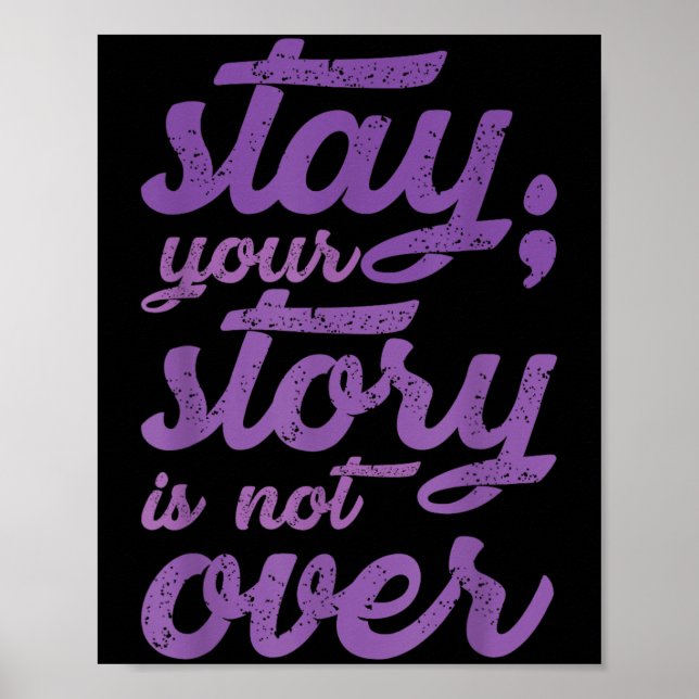 Poster Fique Com A Sua História Não É Sobre Suicídio Ment (Frente)